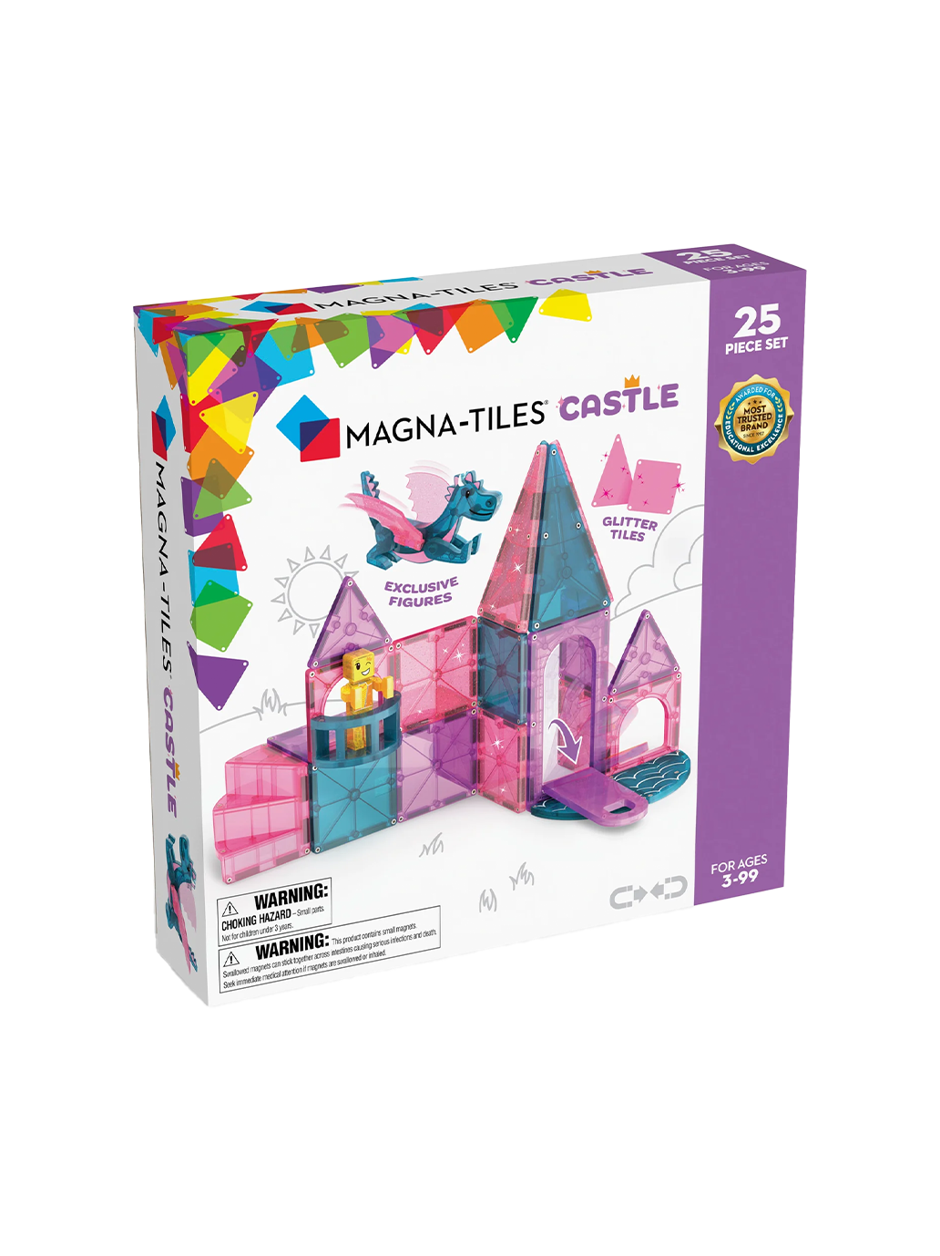 Klocki magnetyczne Magna Tiles Castle 25 el. Magna-Tiles BEBE Concept 
