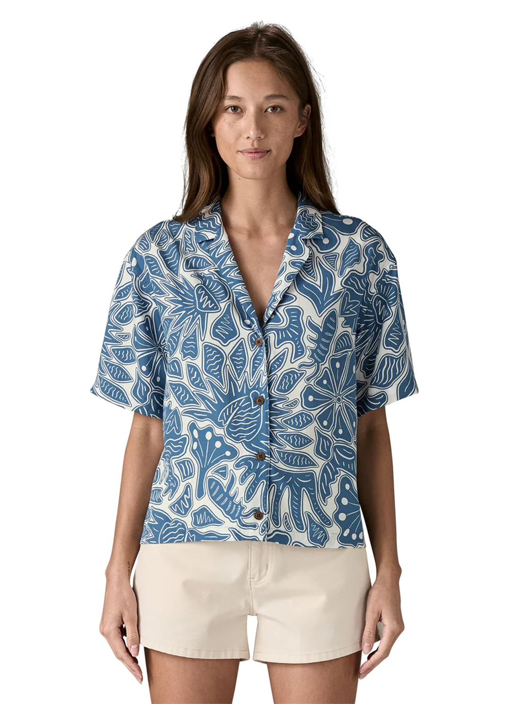Maglietta Tidal Threads di W BEES AND FLOWERS: STILL BLUE