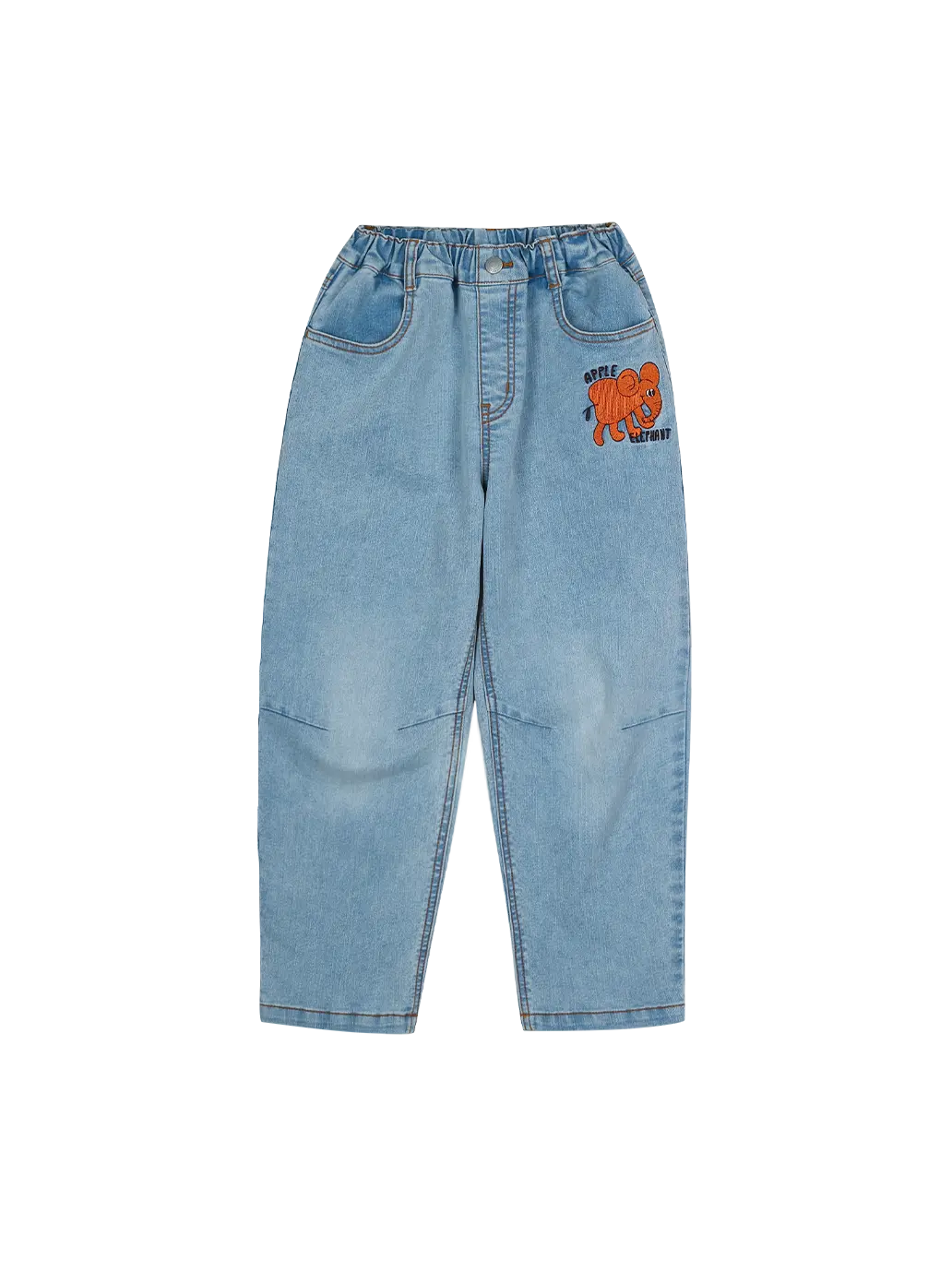 Elephant Brushed Denim Pants Jelly Mallow BEBE Concept 