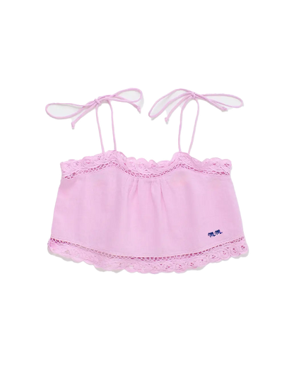 Isla Lace Top Pink Maison Mangostan BEBE Concept 