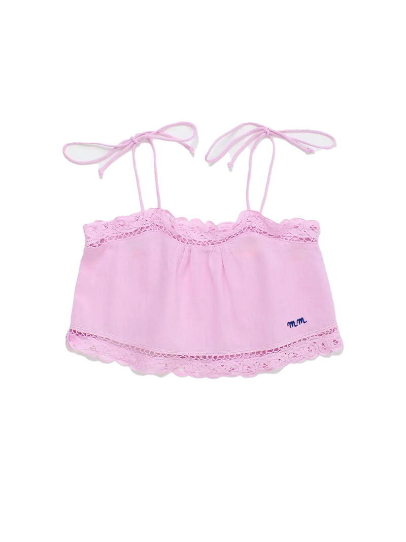 Isla Lace Top Pink Maison Mangostan BEBE Concept 