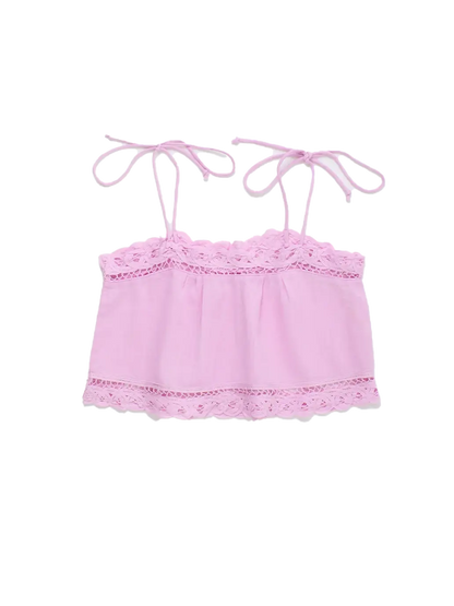 Isla Lace Top Pink Maison Mangostan BEBE Concept 