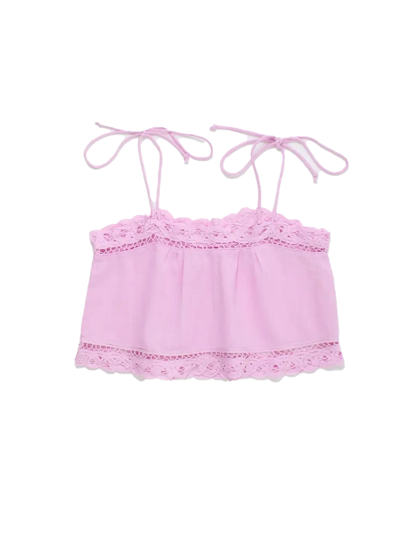 Isla Lace Top Pink Maison Mangostan BEBE Concept 