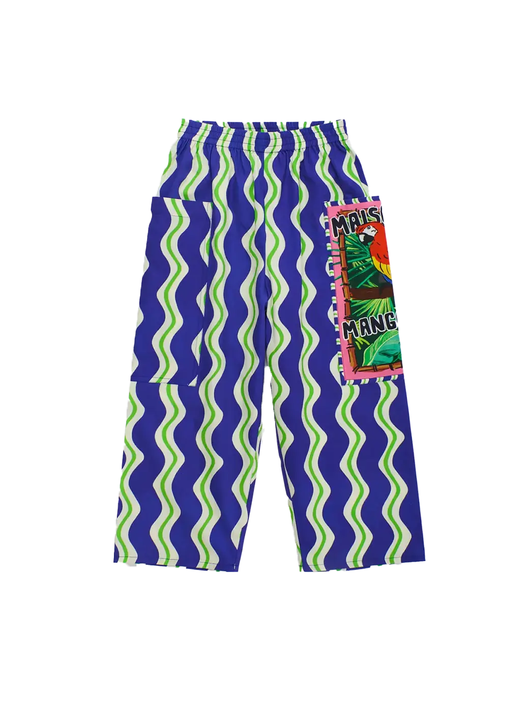 Loros Wavy Pants Navy Blue Maison Mangostan BEBE Concept 