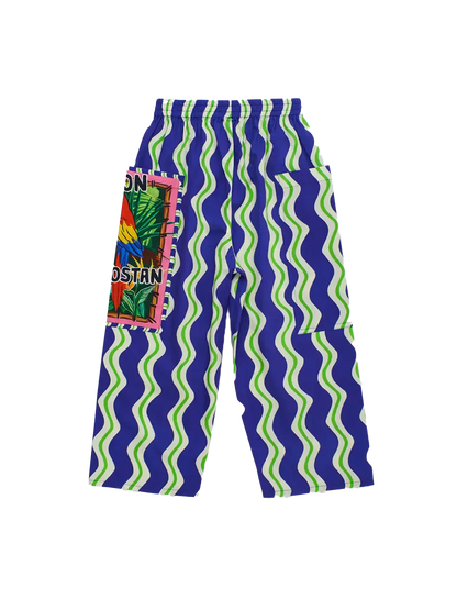 Loros Wavy Pants Navy Blue Maison Mangostan BEBE Concept 
