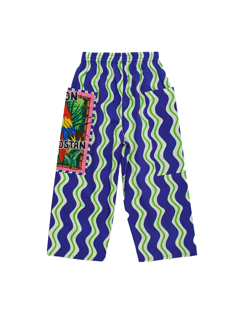 Loros Wavy Pants Navy Blue Maison Mangostan BEBE Concept 