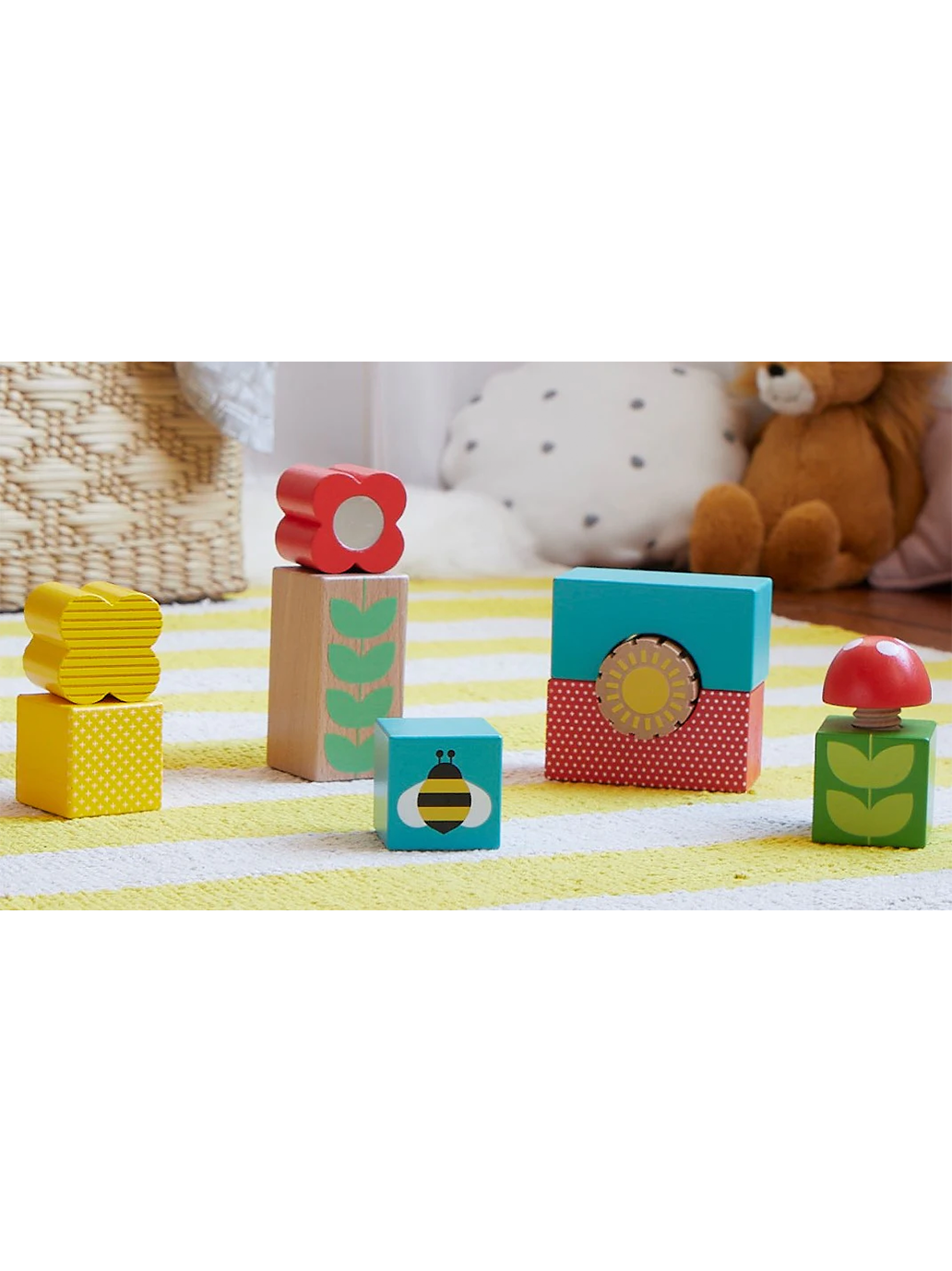 Drewniane klocki sensoryczne Busy Garden Petit Collage BEBE Concept 