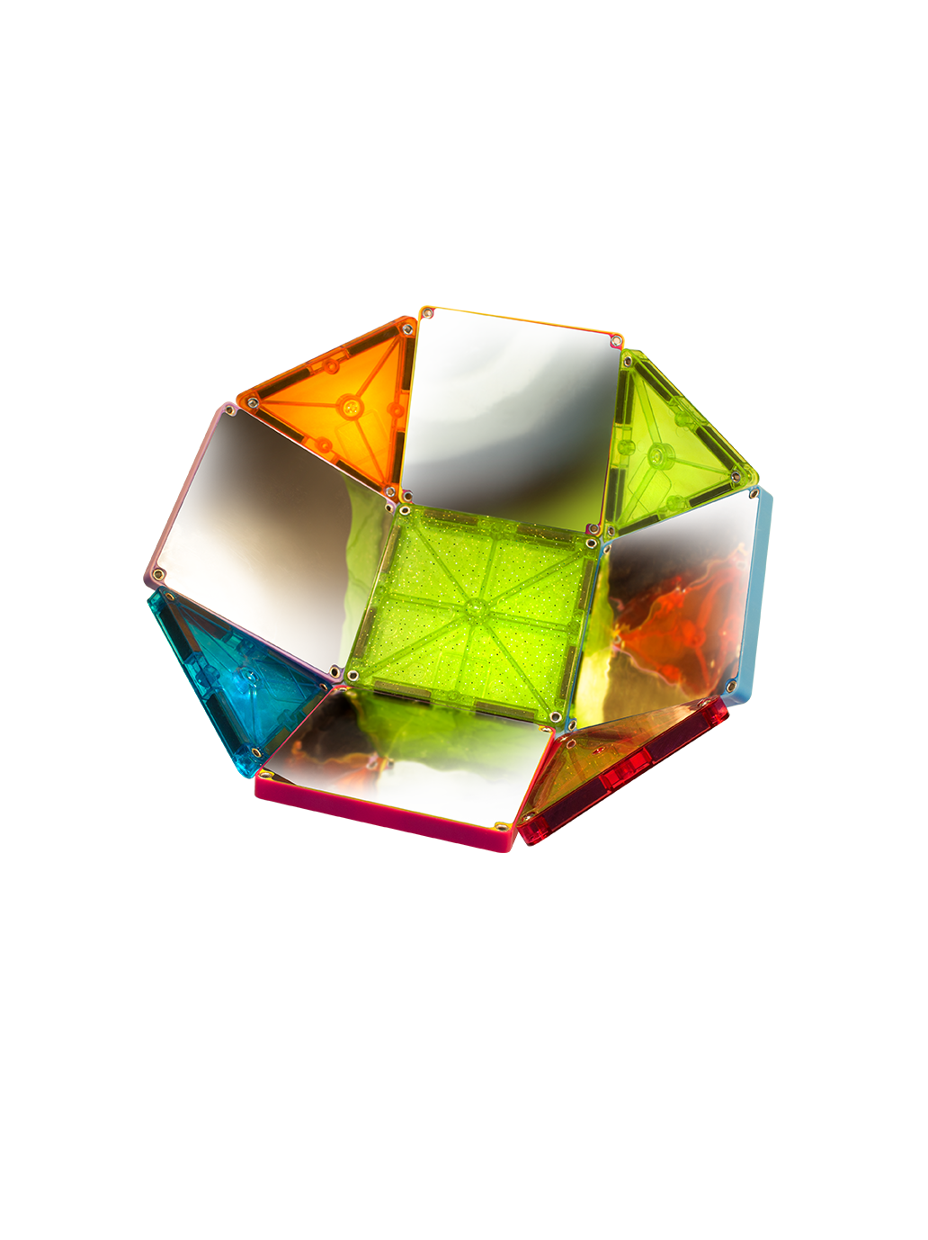 Klocki magnetyczne z brokatem Stardust 15 el. Magna-Tiles BEBE Concept 
