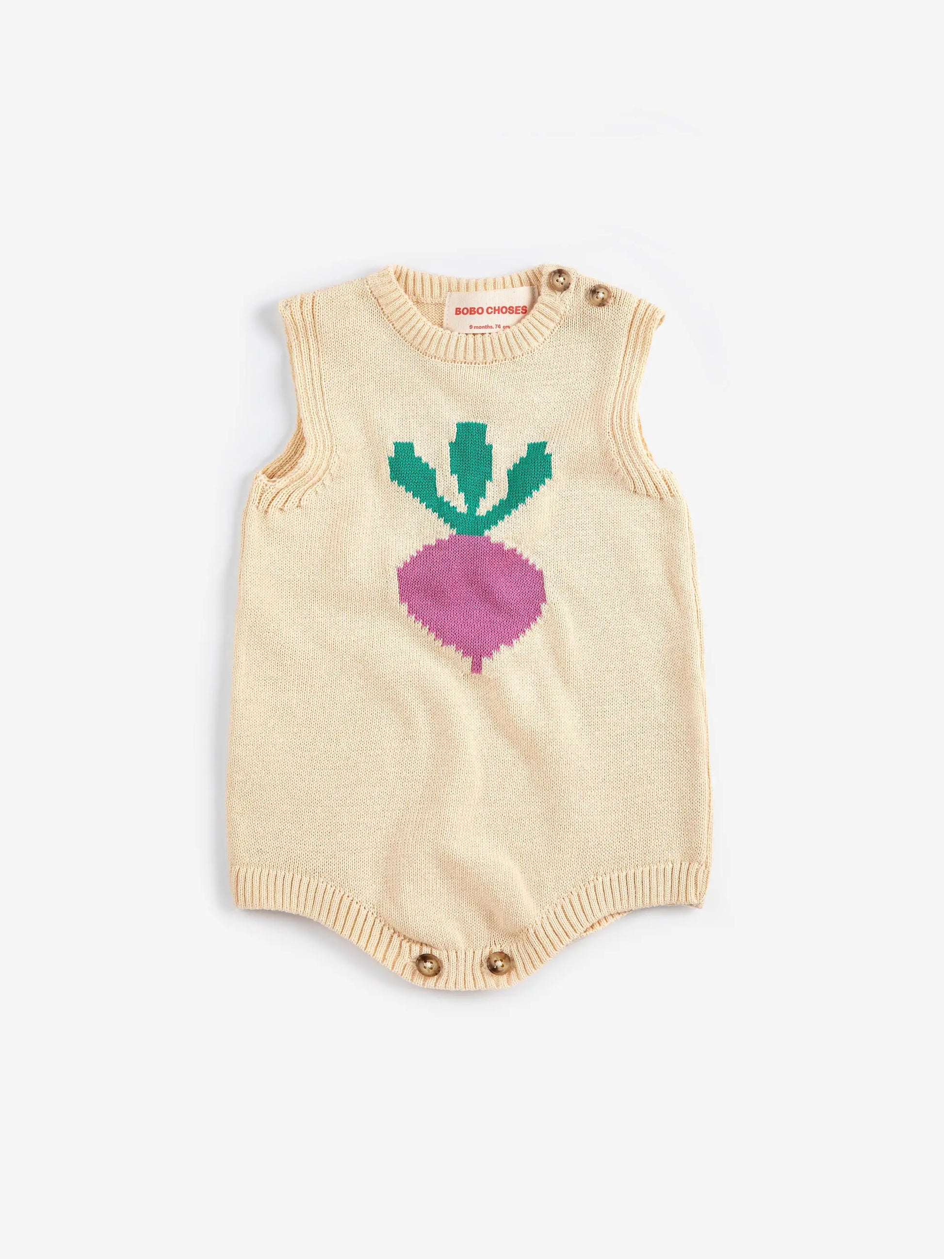 Pixel Sugar Beet knitted romper Bobo Choses BEBE Concept 