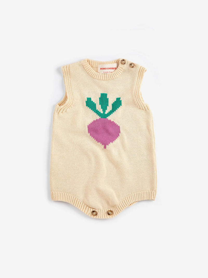 Pixel Sugar Beet knitted romper Bobo Choses BEBE Concept 