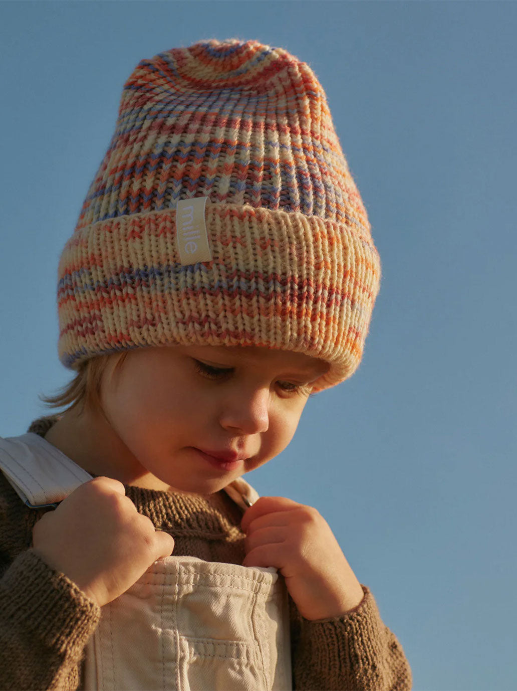 Ciepła czapka beanie z wełny merino Mille Family BEBE Concept 