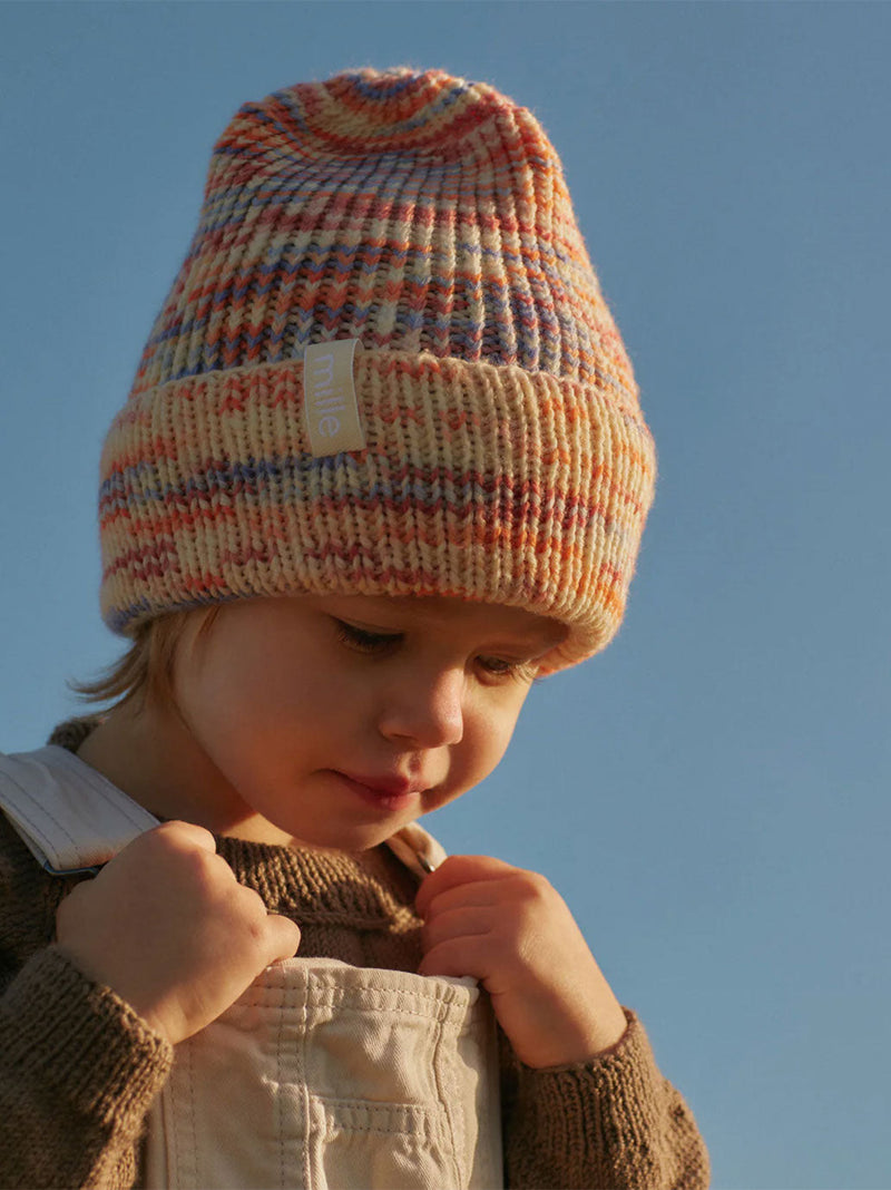 Ciepła czapka beanie z wełny merino Mille Family BEBE Concept 