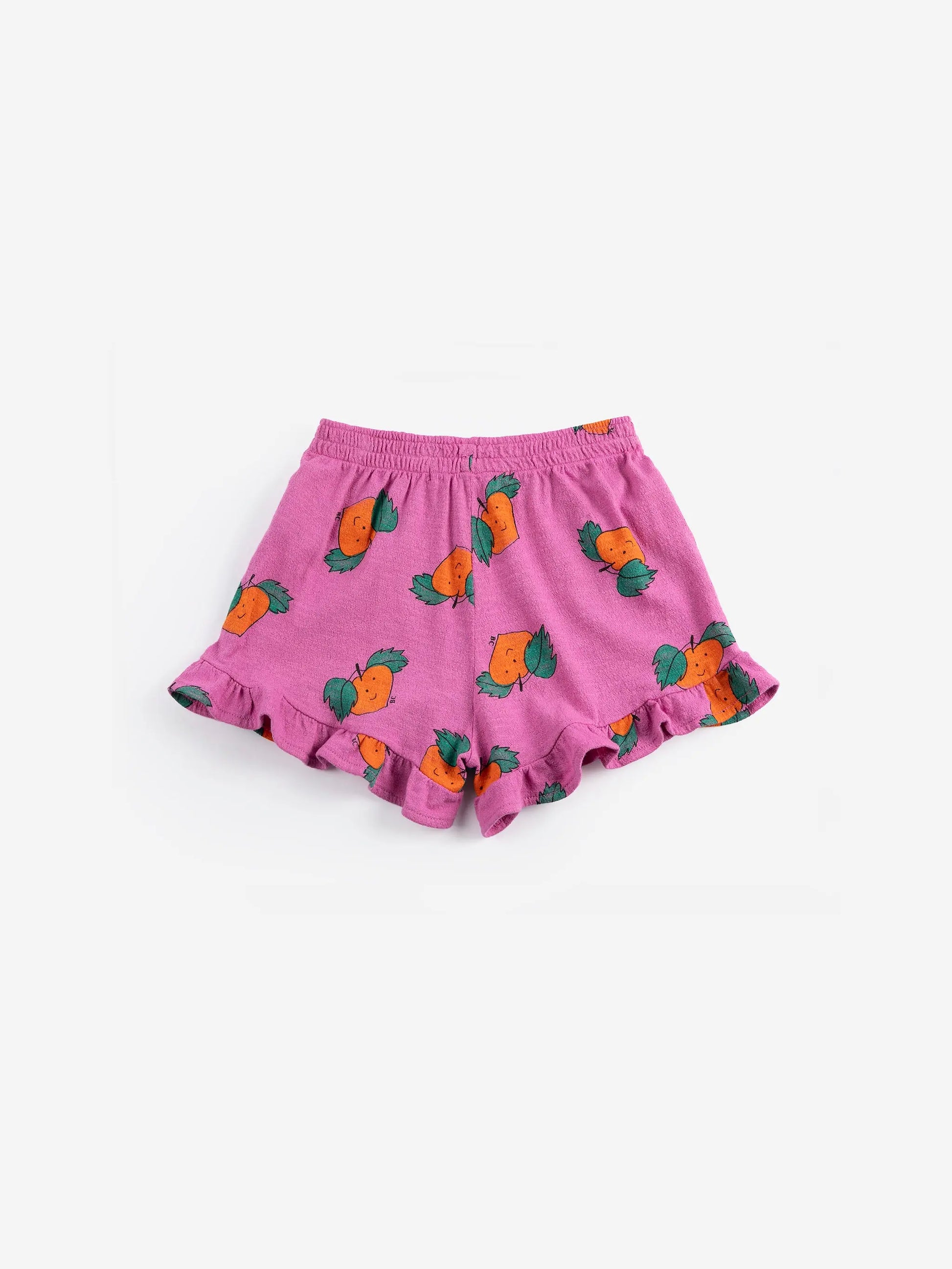 Tangerine all over ruffled shorts Bobo Choses BEBE Concept 