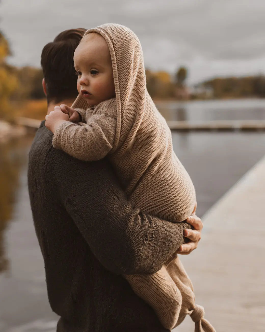 Kokon niemowlęcy z wełny merino Hvid BEBE Concept 