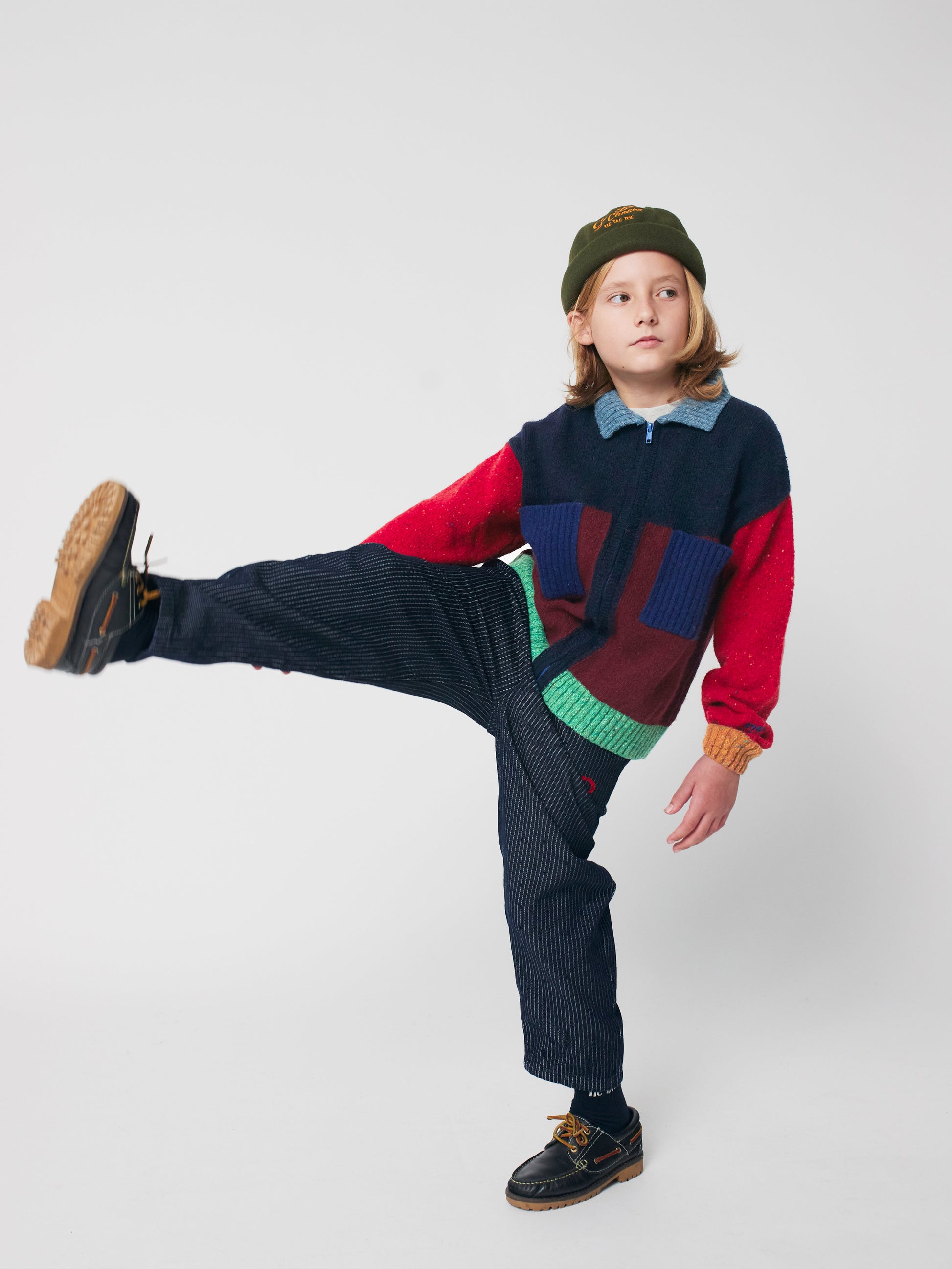 Tic Tac Toe denim pants Kids Bobo Choses BEBE Concept 