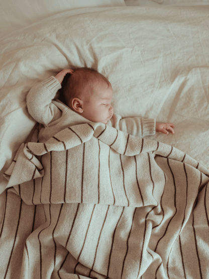 Kocyk merino Harry Hvid BEBE Concept 