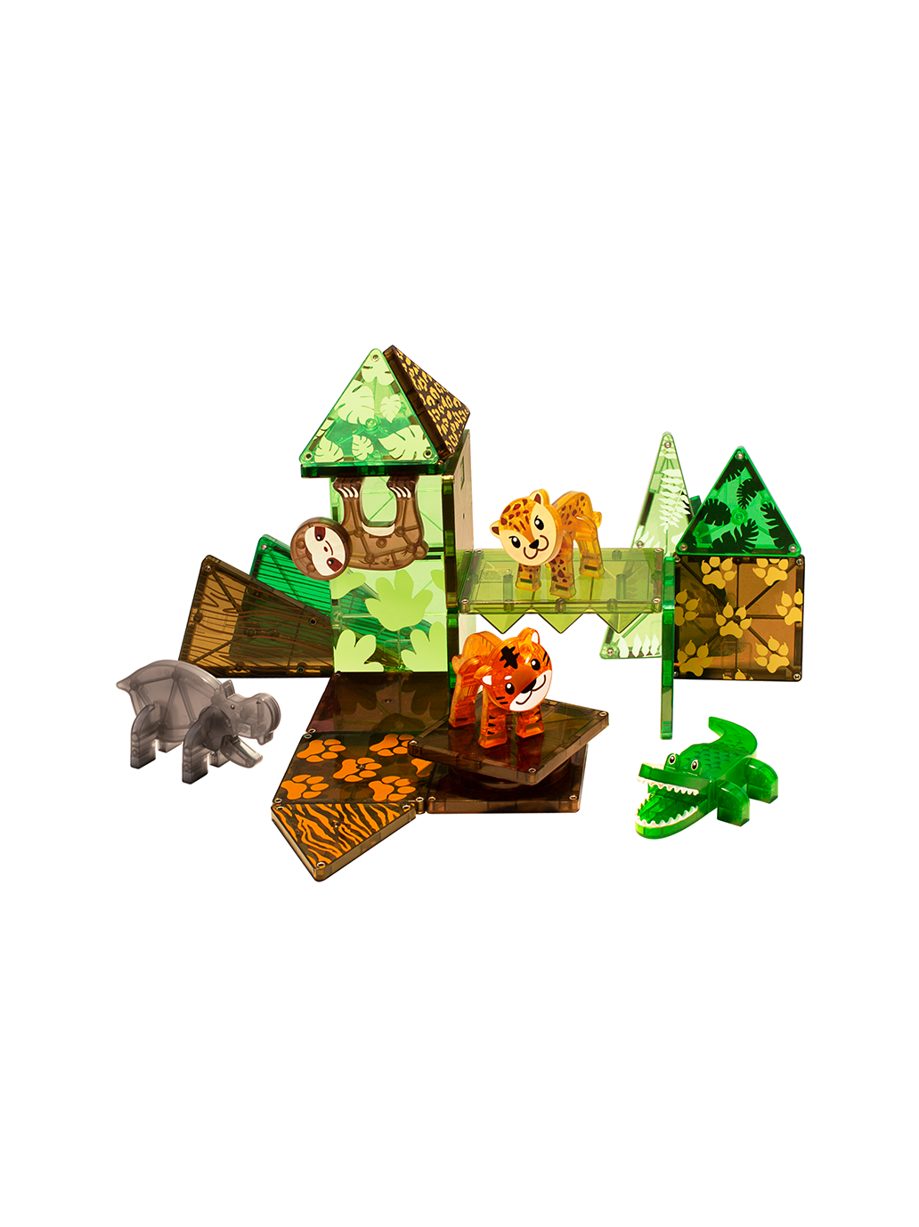 Klocki magnetyczne Jungle Animals 25 el. Magna-Tiles BEBE Concept 