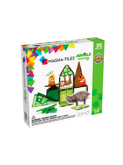Klocki magnetyczne Jungle Animals 25 el. Magna-Tiles BEBE Concept 