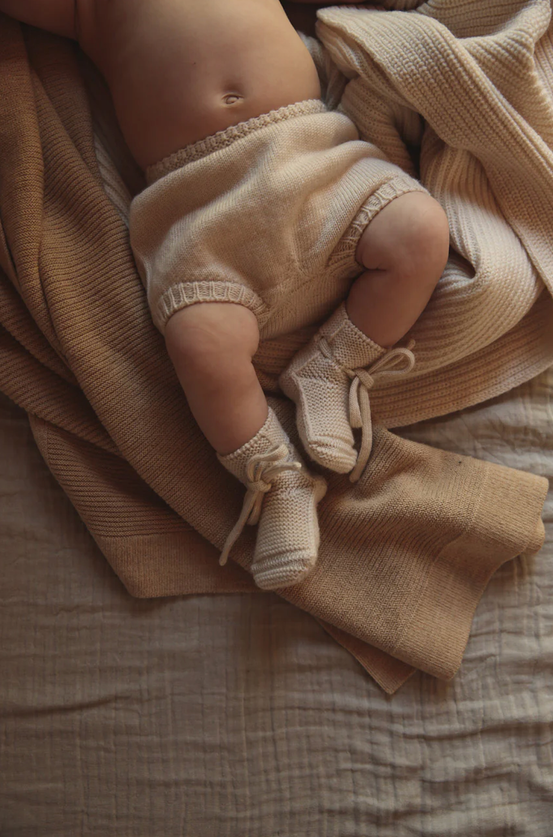 Miękkie buciki z wełny merino Hvid BEBE Concept 