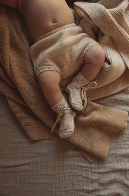 Miękkie buciki z wełny merino Hvid BEBE Concept 