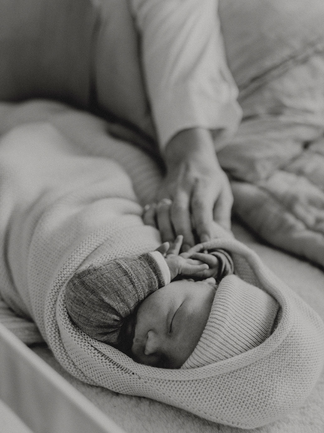 Kocyk - kokon niemowlęcy merino Hvid BEBE Concept 