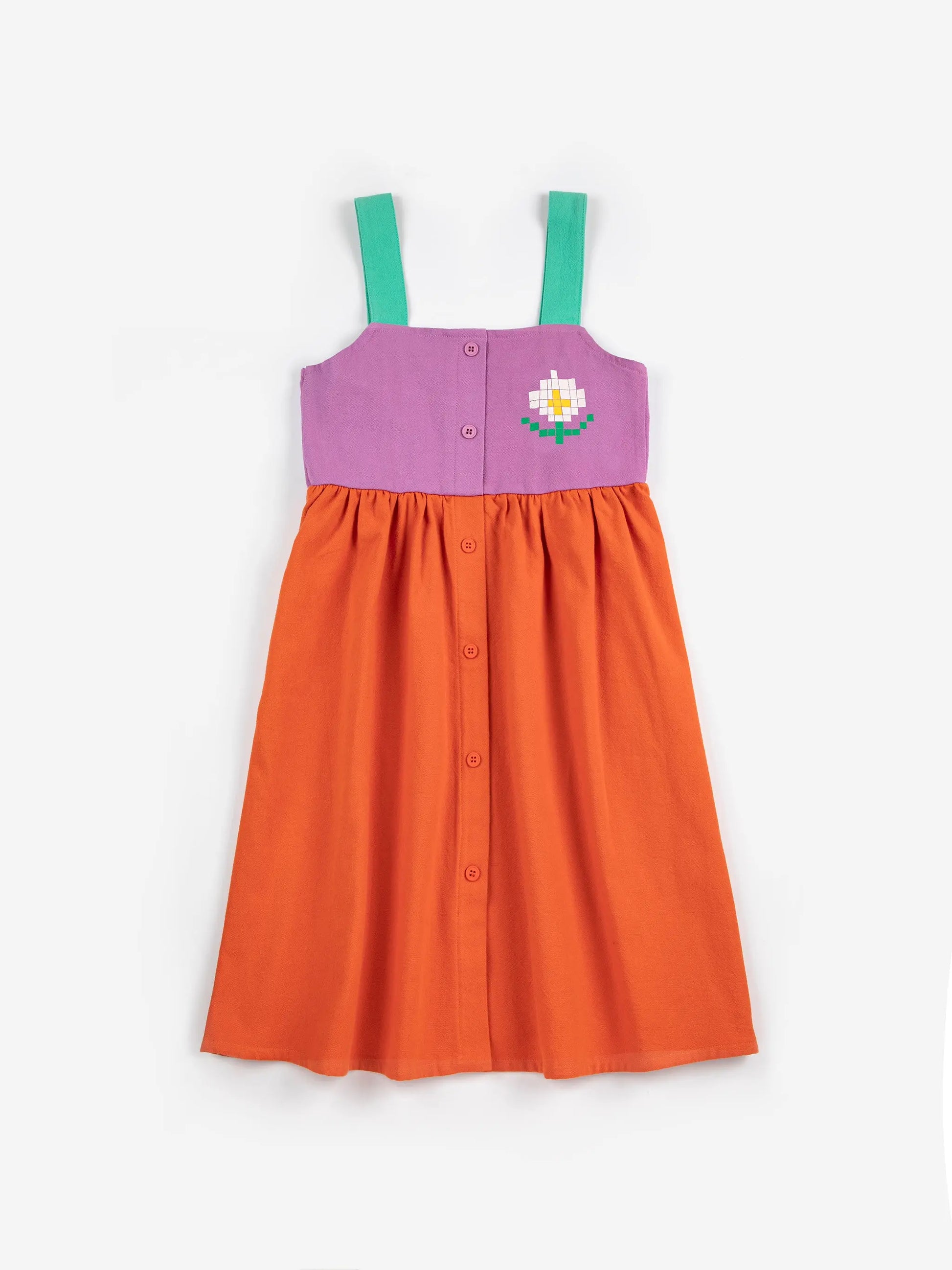 Sukienka Pixel Daisy color block woven dress Bobo Choses BEBE Concept 
