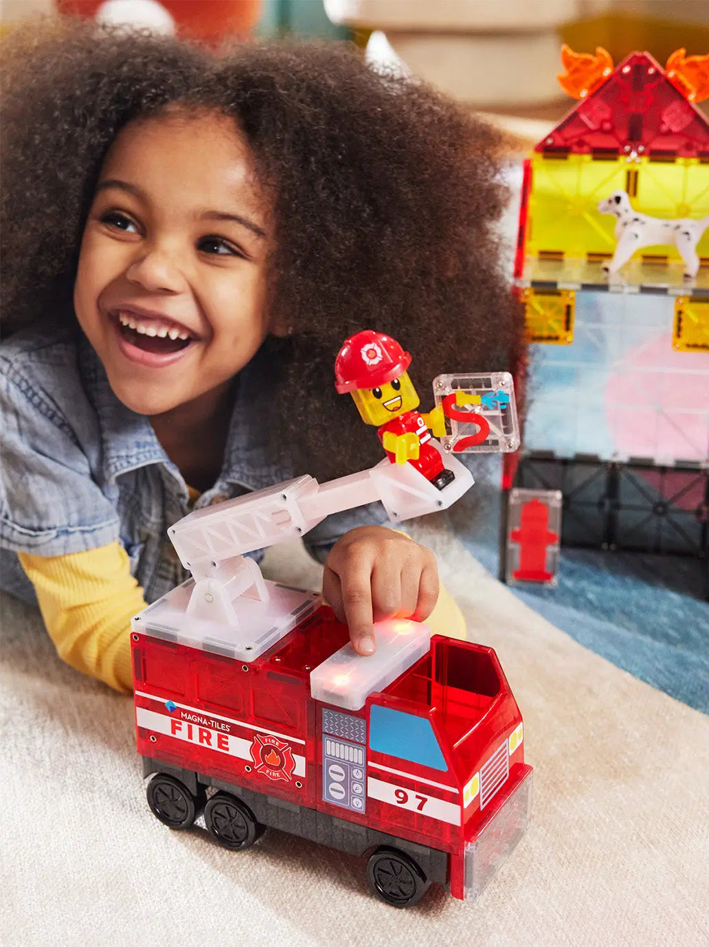 Klocki Magnetyczne Fire Station Magna-Tiles BEBE Concept 
