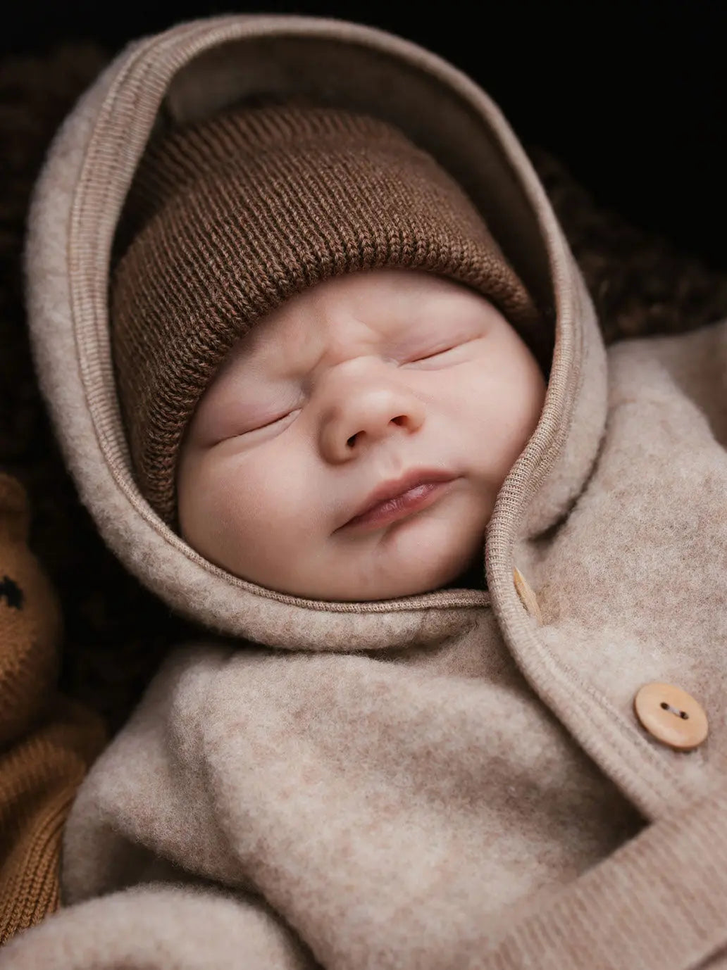 Czapka niemowlęca merino Beanie Newborn 0+ Hvid BEBE Concept 