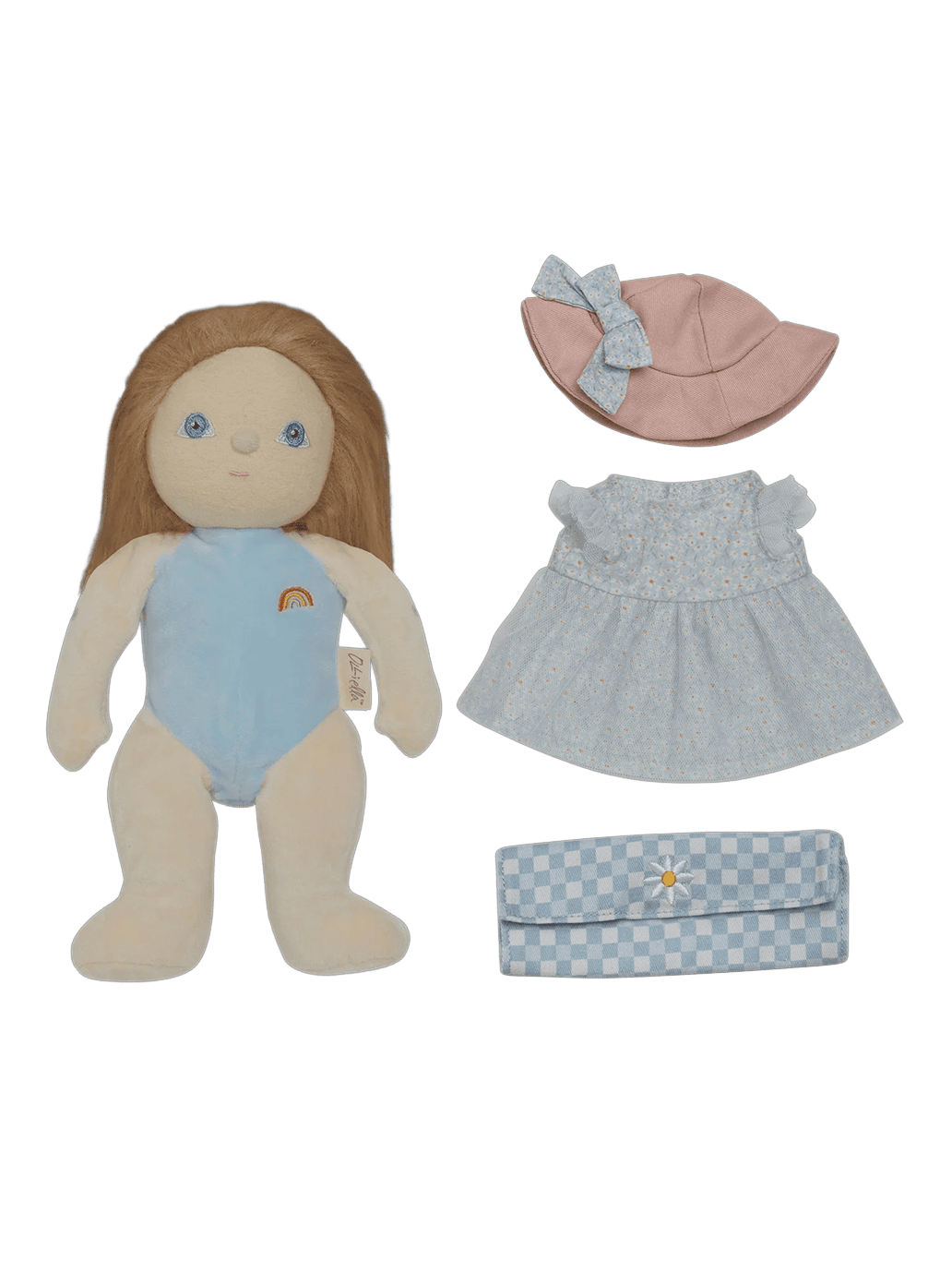 Miękka lalka w ubranku Dress Me Dinky Olli Ella BEBE Concept 