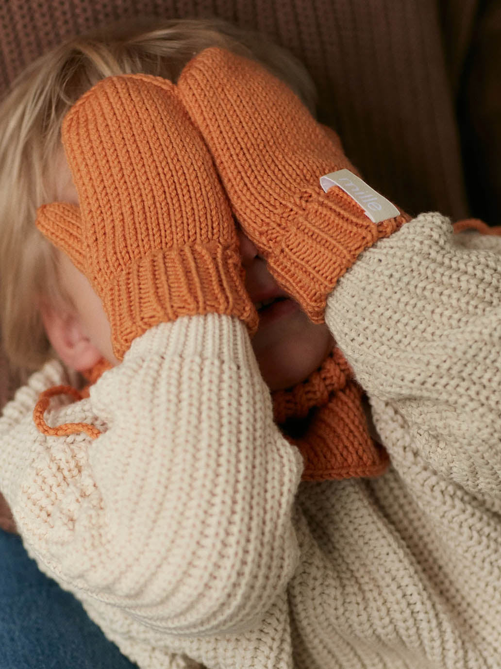 rękawiczki jednopalczaste z wełny merino Mille Family BEBE Concept 