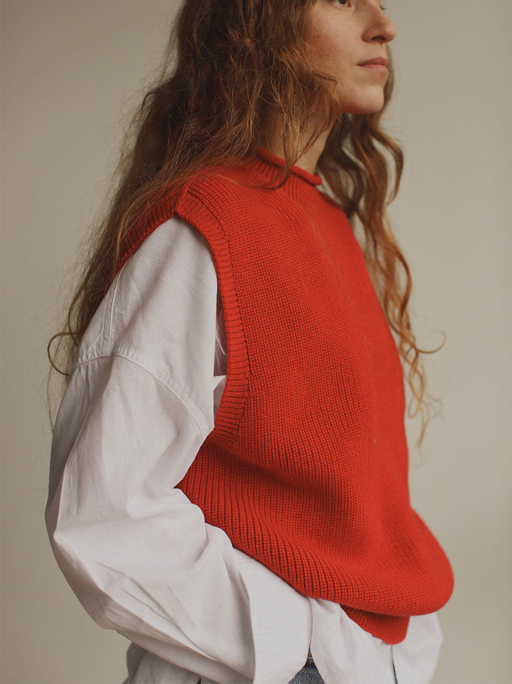 Kamizelka merino Helle Hvid BEBE Concept 