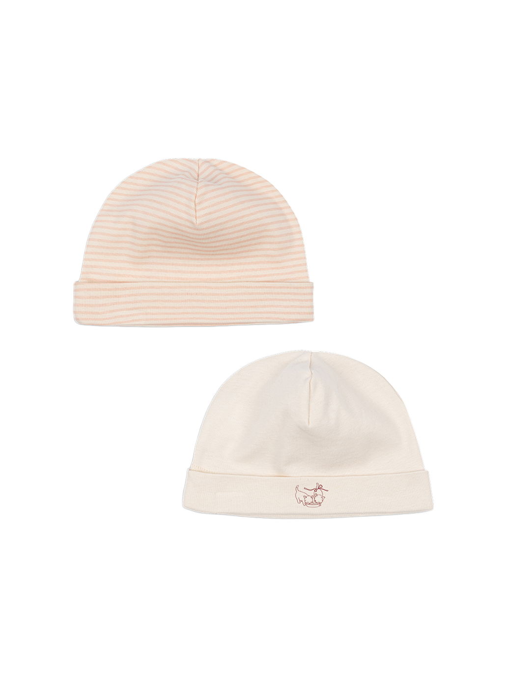 Fanga Fio stripe 2 pack beanie BLUSH MIX