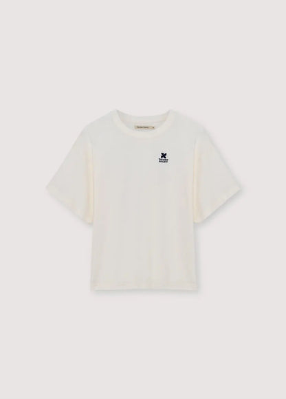 TNS Logo Woman T-Shirt Ecru The New Society BEBE Concept 