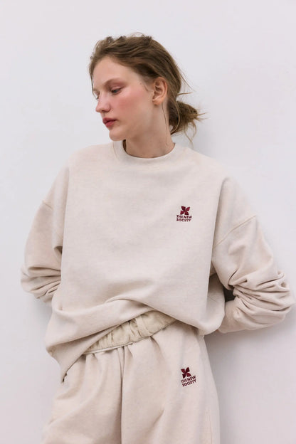 TNS Logo Woman Sweatshirt Group 3 Sand Vigore The New Society BEBE Concept 