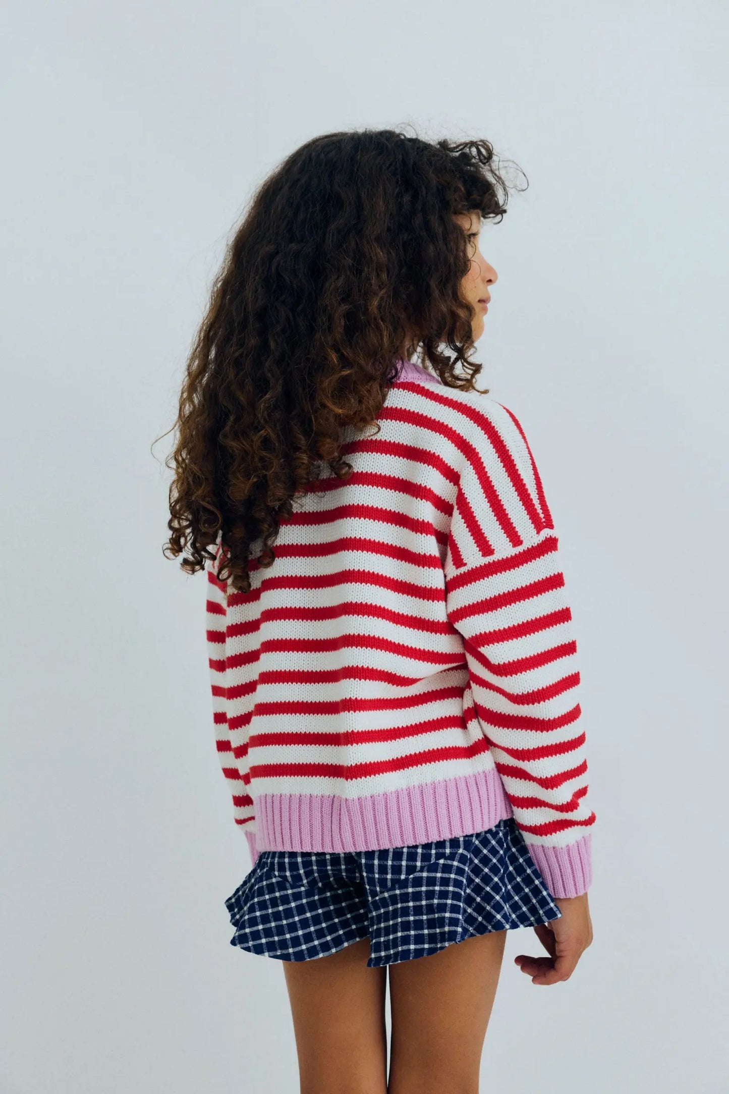 Marigold Jumper Tulip Red & Pink Lavander Stripes The New Society BEBE Concept 