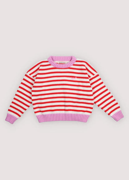 Marigold Jumper Tulip Red &amp; Pink Lavander Stripes The New Society BEBE Concept 